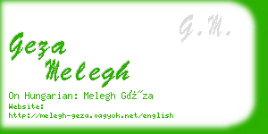 geza melegh business card